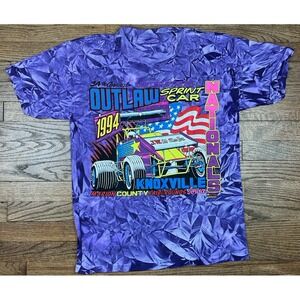 Vintage Steve Kinser 1994 King Of Outlaws Sprint Car Racing Knoxville Sz Medium
